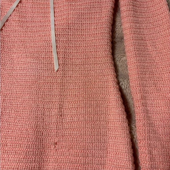 For Love & Lemons Pink Crocheted Ribbon-Trim Knit Top - Picture 3 of 5